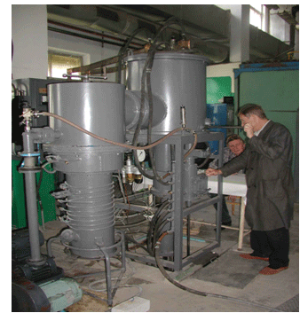 set-up of the vacuum hot pressing